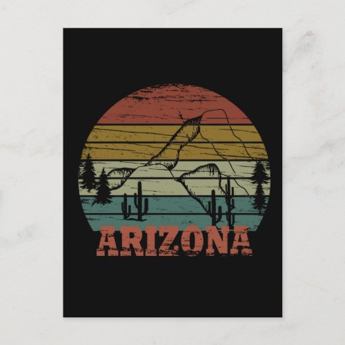 Arizona Sedona vintage sunset retro az Postcard