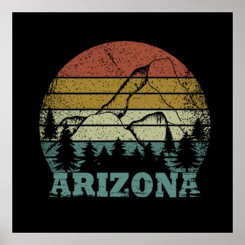 Arizona Sedona vintage sunset retro az Poster