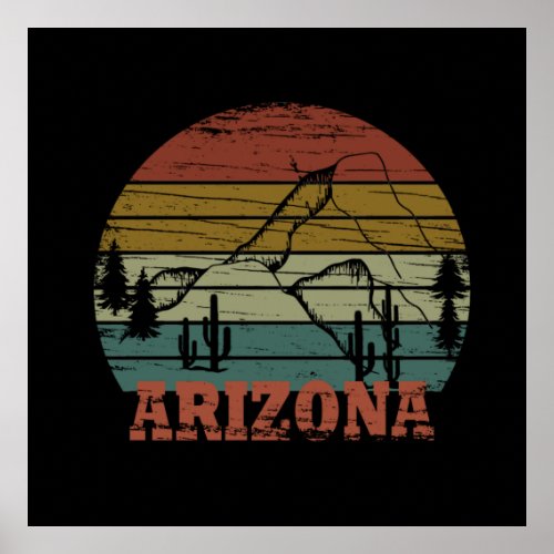 Arizona Sedona vintage sunset retro az Poster