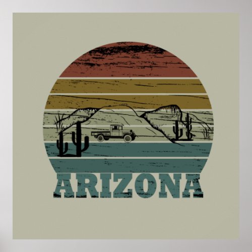 Arizona Sedona vintage sunset retro az Poster