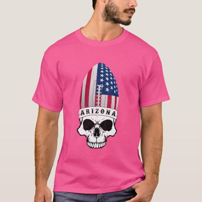 Arizona Skull 4th of July Patriotic ShortSleeve Un T-Shirt (Front)