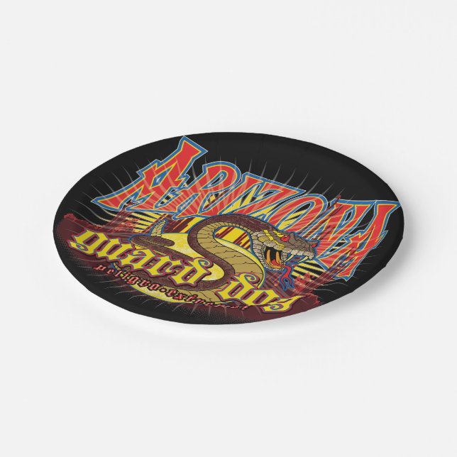 Arizona Snake Art Paper Plates (Angled)