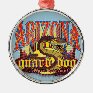 Arizona Snake on Guard Metal Ornament