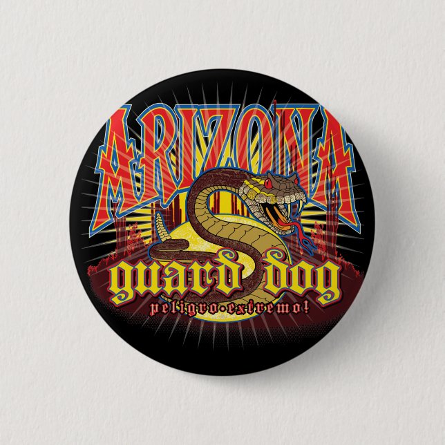 Arizona Snake on Guard Pinback Button (Front)