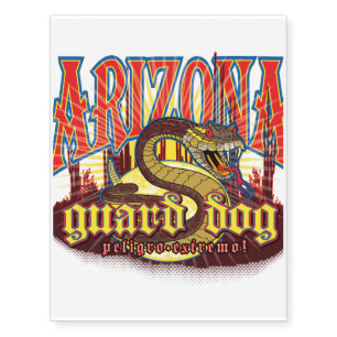 Arizona Snake on Guard Temporary Tattoos
