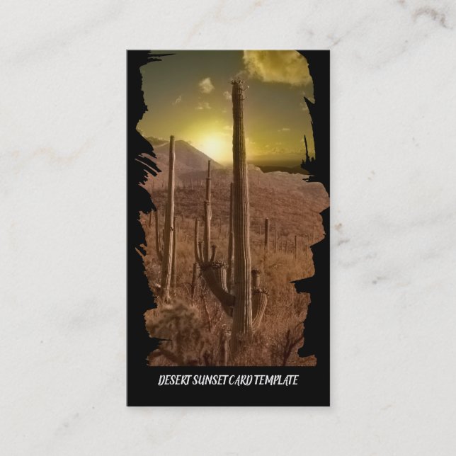 Arizona Southwest Desert Sunset Business Card (Front)