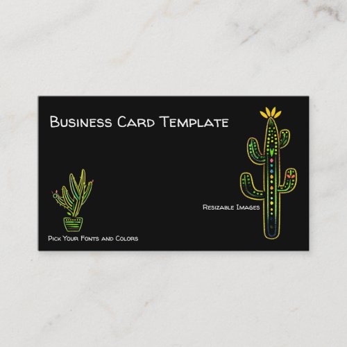 Arizona Southwestern Cactus Plants Business Card