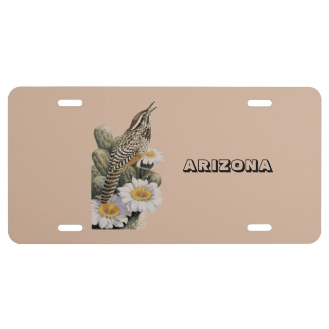 Arizona State Bird License Plate (Front)