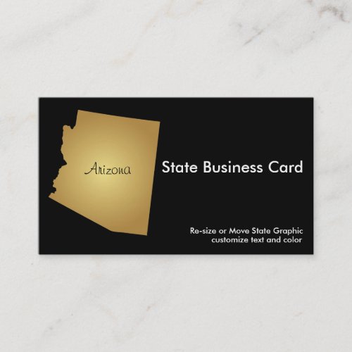 Arizona State Business Card Metallic Gold