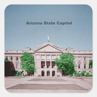 Arizona State Capitol Tinted Colorized Square Sticker