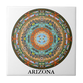 Arizona State Ceramic Tile by TravelingMandalas at Zazzle