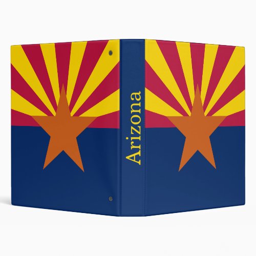 Arizona State Flag 3 Ring Binder