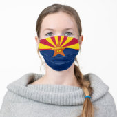 ARIZONA State Flag Adult Cloth Face Mask (Worn)