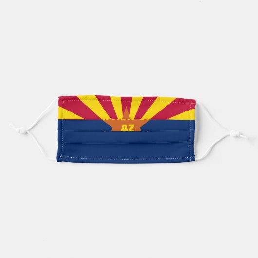 ARIZONA State Flag Adult Cloth Face Mask (Front, Folded)