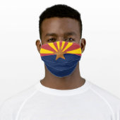 Arizona State Flag AZ, USA American Patriotic Adult Cloth Face Mask (Worn)