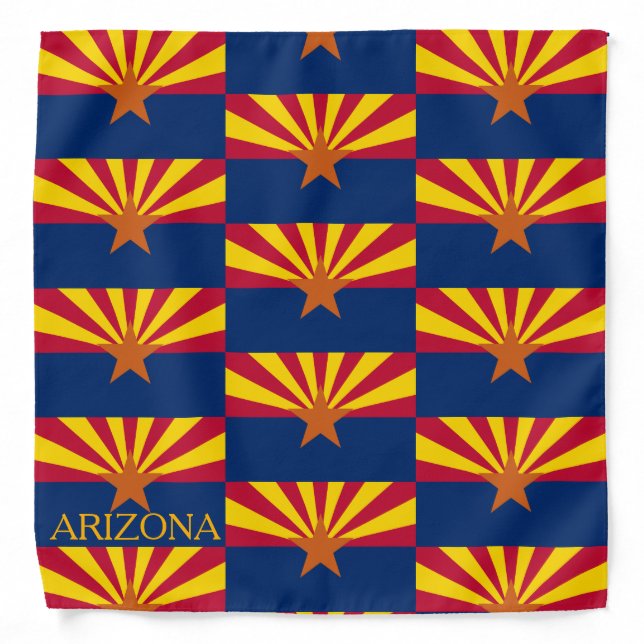 Arizona State Flag Bandana Dust Face Mask (Front)