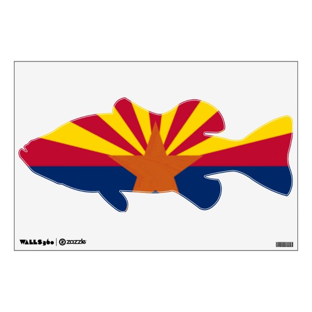 Arizona State Flag Bass Wall Decal (Front)