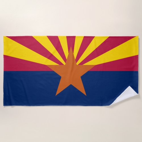 Arizona State Flag Beach Towel