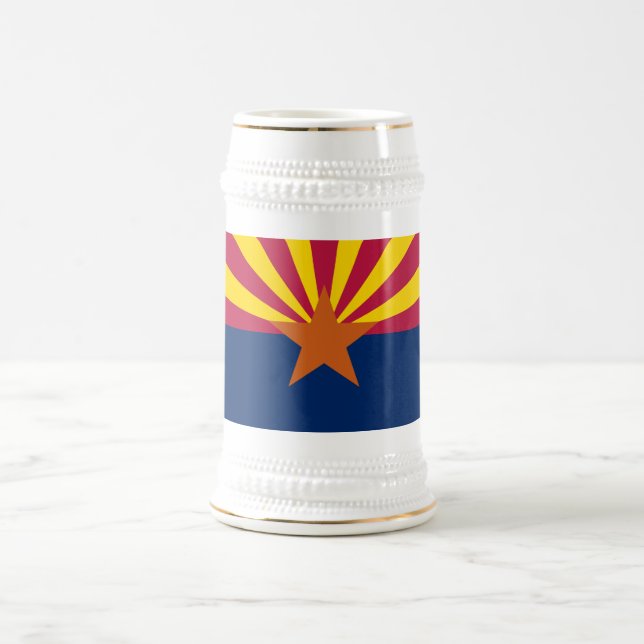 Arizona State Flag Beer Stein (Center)