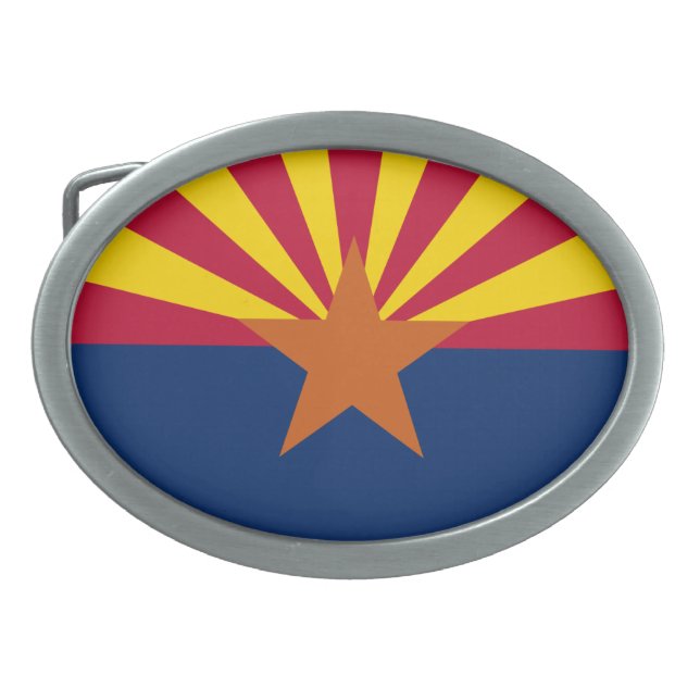 ARIZONA STATE FLAG BELT BUCKLE (Front)