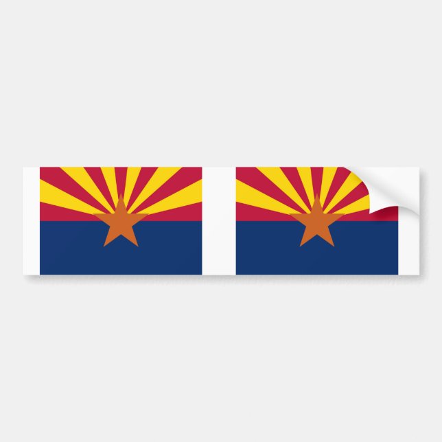 Arizona State flag Bumper Sticker (Front)