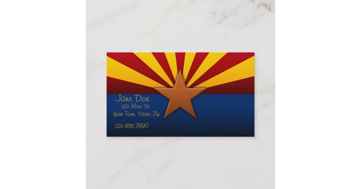 Arizona State Flag Business Cards Zazzle
