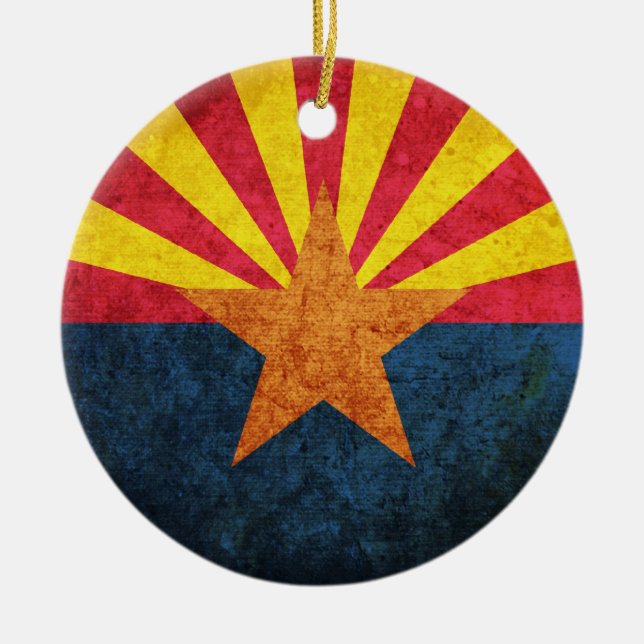 Arizona State Flag Ceramic Ornament (Front)
