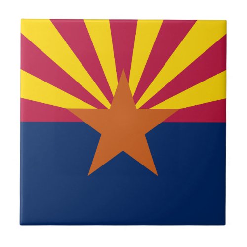 Arizona State Flag Ceramic Tile