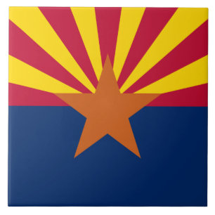 Arizona State Flag Ceramic Tile
