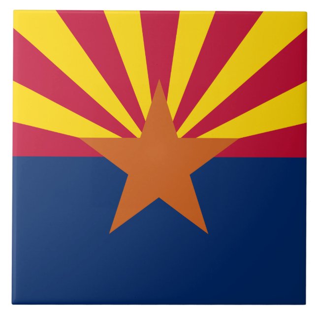 Arizona State Flag Ceramic Tile (Front)