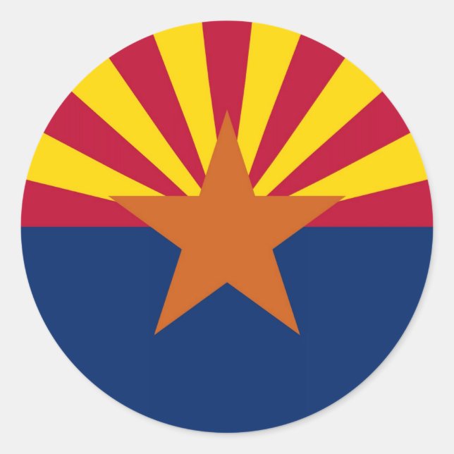 Arizona State Flag Classic Round Sticker (Front)