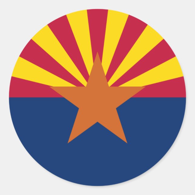 Arizona State Flag Classic Round Sticker (Front)