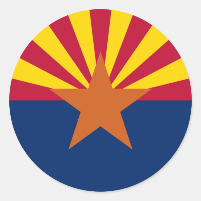 Arizona State Flag Classic Round Sticker (Front)