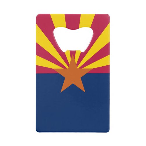 Arizona State Flag Credit Card Bottle Opener