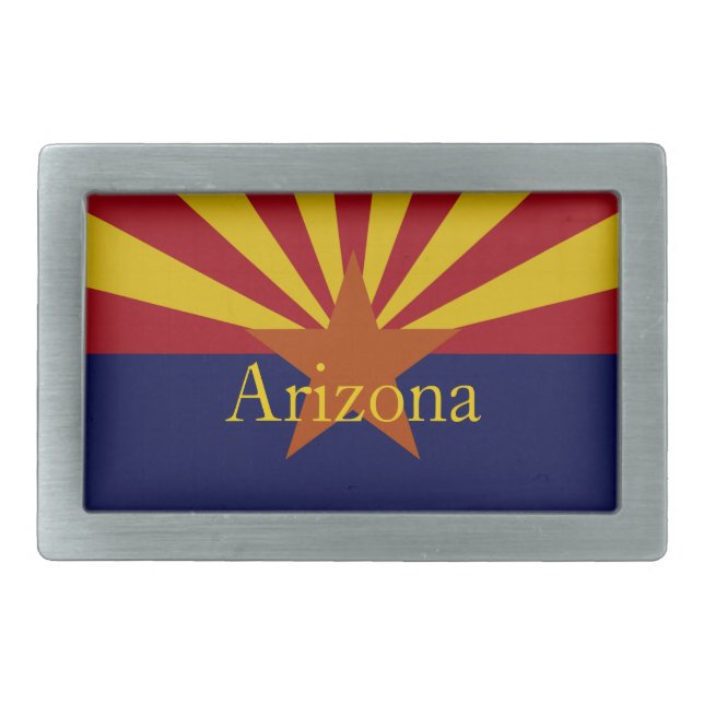 Arizona State Flag Custom Belt Buckle (Front)