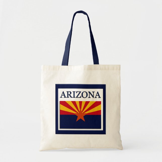 Arizona State Flag Design Budget Canvas Tote Bag (Front)