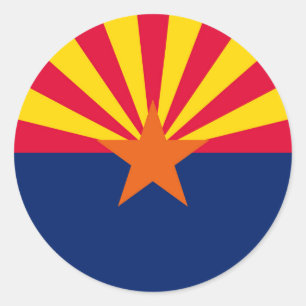 Arizona State Flag Design Classic Round Sticker