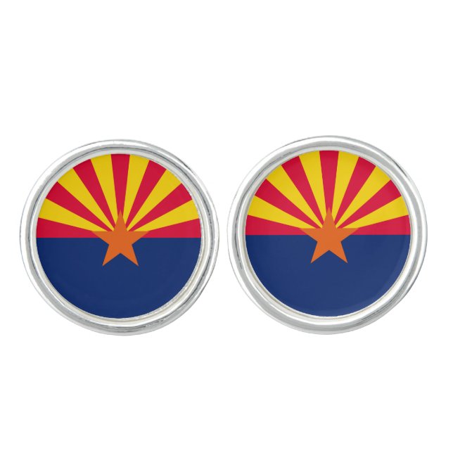 Arizona State Flag Design Cufflinks (Front)