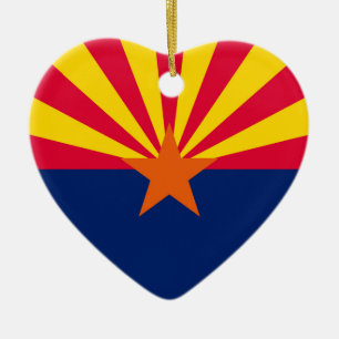 Arizona State Flag Design Decor Ceramic Ornament