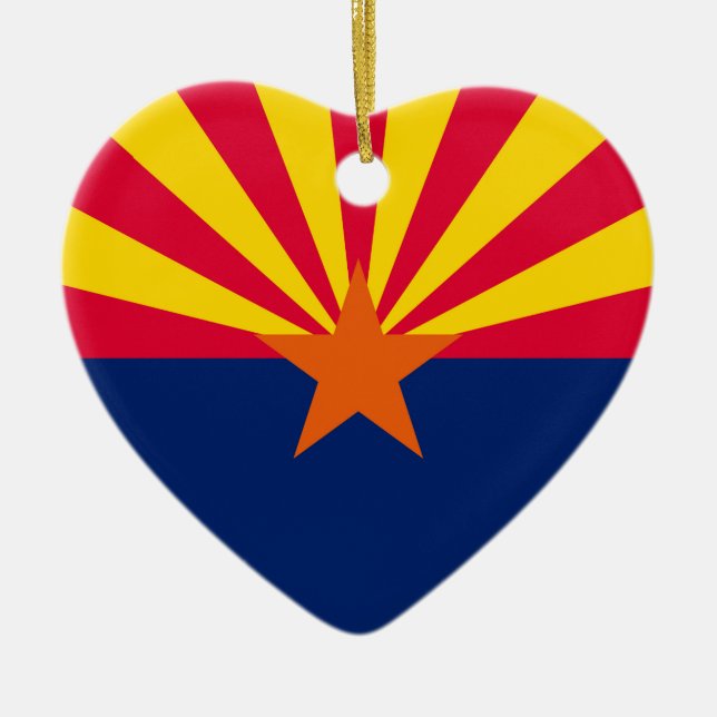 Arizona State Flag Design Decor Ceramic Ornament (Front)