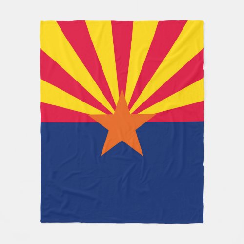 Arizona State Flag Design Decor Fleece Blanket