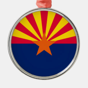 Arizona State Flag Design Decor Metal Ornament