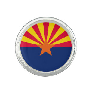 Arizona State Flag Design Decor Ring