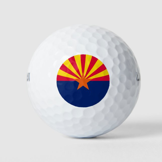 Arizona State Flag Design Golf Balls (Front)