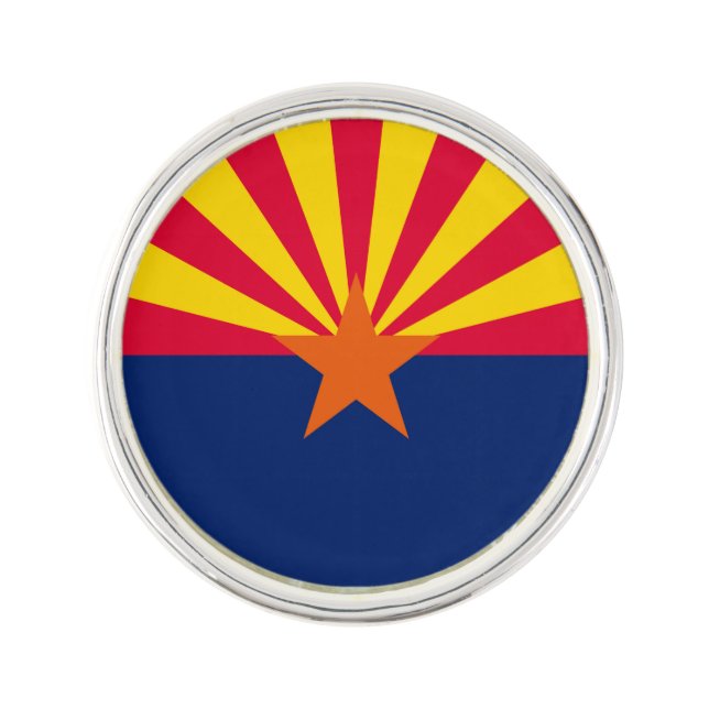 Arizona State Flag Design Lapel Pin (Front)