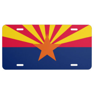 Arizona State Flag Design License Plate