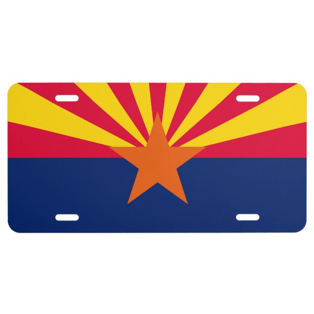 Arizona State Flag Design License Plate (Front)