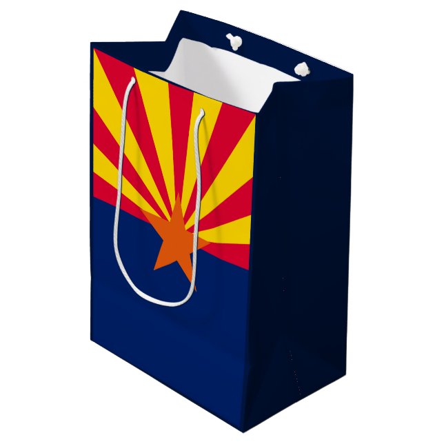 Arizona State Flag Design Medium Gift Bag (Front Angled)