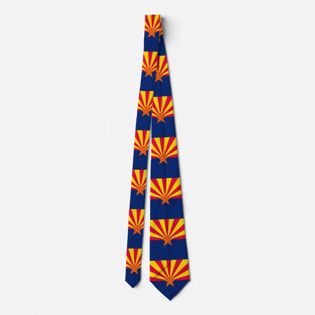 Arizona State Flag Design Neck Tie (Back)
