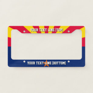 Arizona State Flag Design on a Personalized License Plate Frame